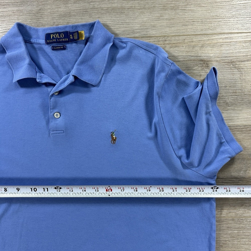 Polo Ralph Lauren XL Soft Golf Polo Classic Fit Short Sleeve Blue Flesh Pony - Picture 6 of 9